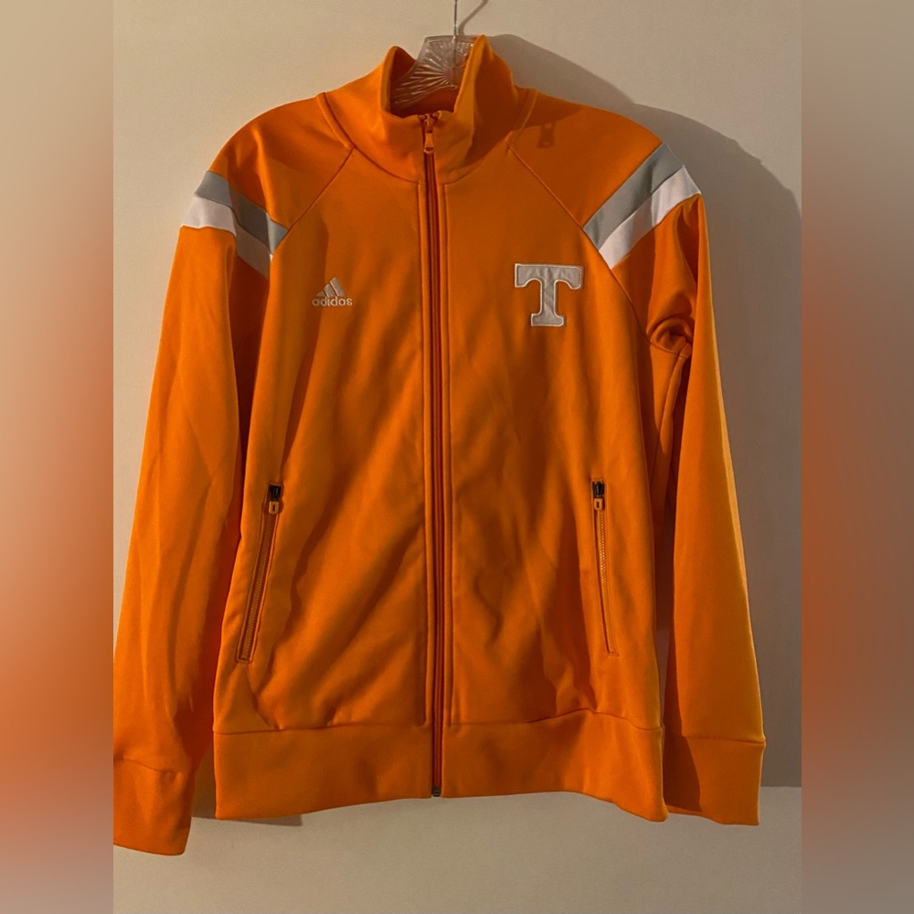 Adidas Orange University of Tennessee track style jacket size 40
